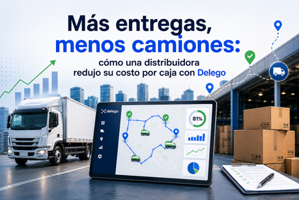 Más entregas, menos camiones: cómo una distribuidora redujo su costo por caja con Delego